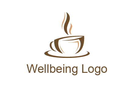 abstract coffee cup logo