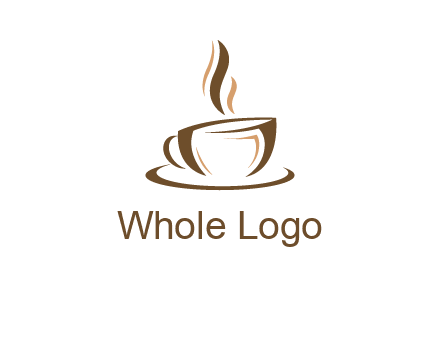 abstract coffee cup logo