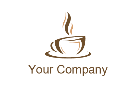 abstract coffee cup logo