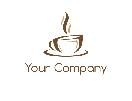 abstract coffee cup logo
