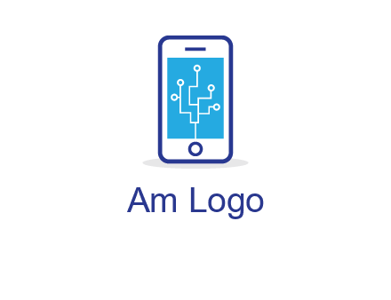 circuit on mobile screen logo