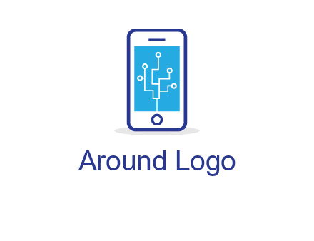 circuit on mobile screen logo