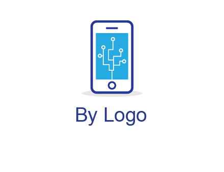 circuit on mobile screen logo
