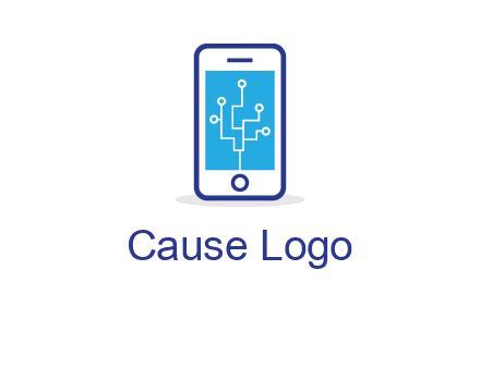 circuit on mobile screen logo
