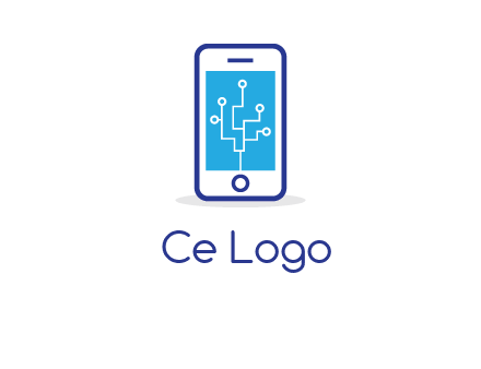 circuit on mobile screen logo