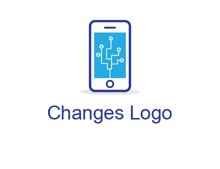 circuit on mobile screen logo