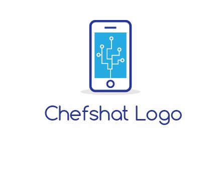 circuit on mobile screen logo