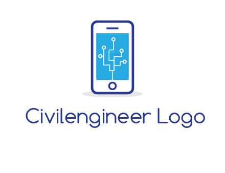circuit on mobile screen logo