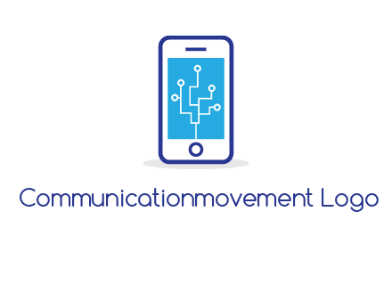 circuit on mobile screen logo
