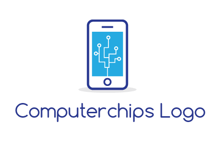 circuit on mobile screen logo