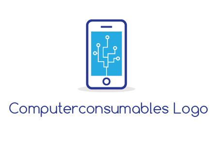 circuit on mobile screen logo