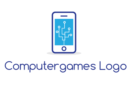 circuit on mobile screen logo