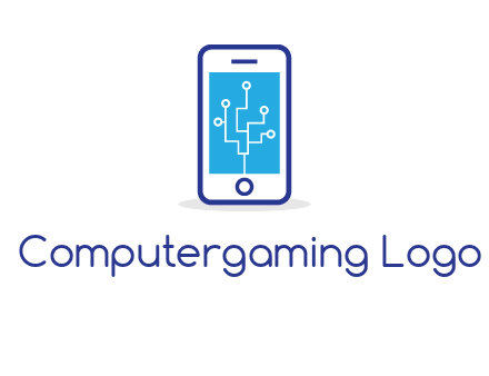 circuit on mobile screen logo