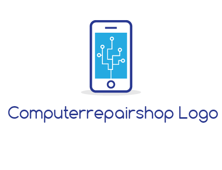 circuit on mobile screen logo