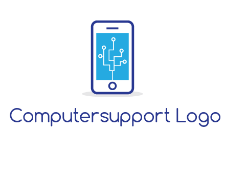 circuit on mobile screen logo