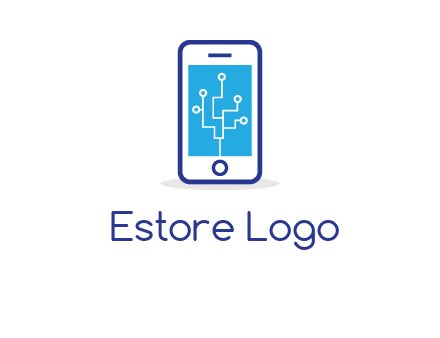 circuit on mobile screen logo