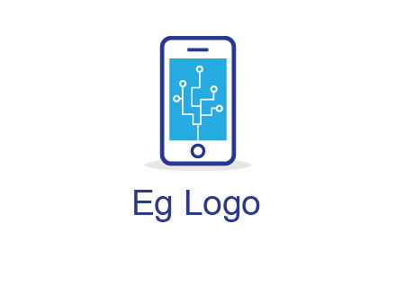 circuit on mobile screen logo