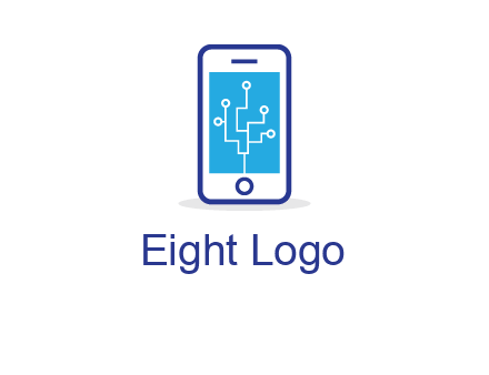 circuit on mobile screen logo