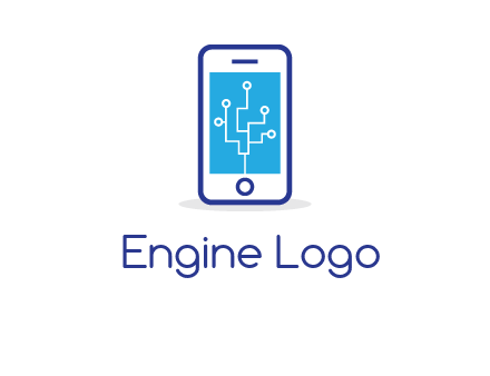 circuit on mobile screen logo