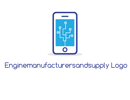 circuit on mobile screen logo