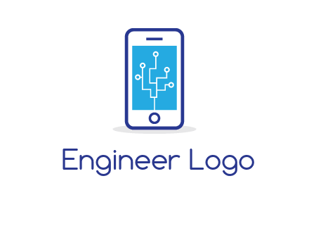 circuit on mobile screen logo