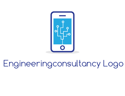 circuit on mobile screen logo