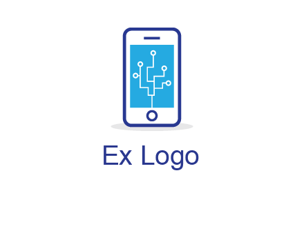 circuit on mobile screen logo