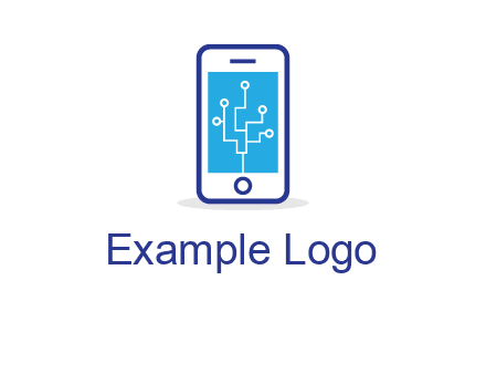 circuit on mobile screen logo