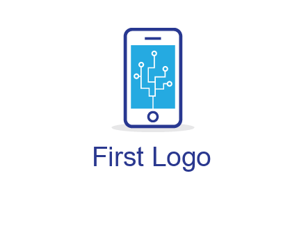 circuit on mobile screen logo