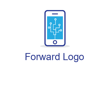 circuit on mobile screen logo