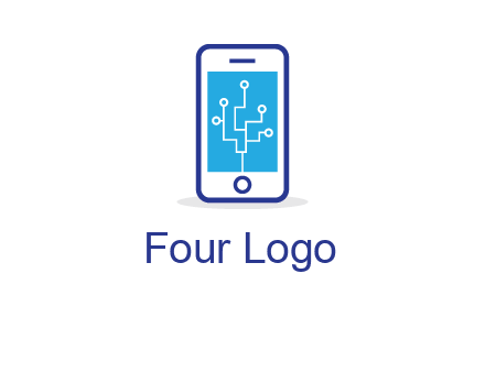 circuit on mobile screen logo