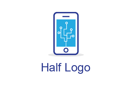 circuit on mobile screen logo