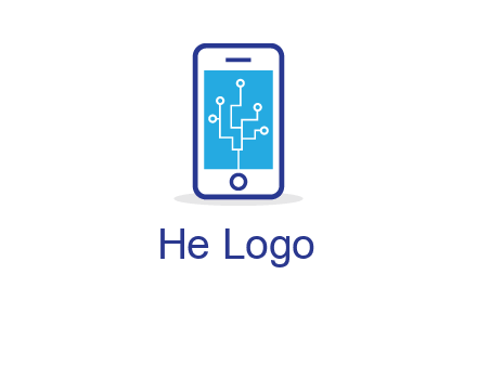 circuit on mobile screen logo