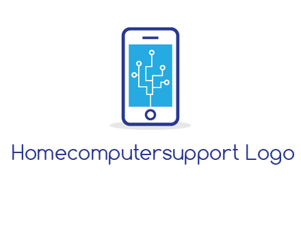 circuit on mobile screen logo