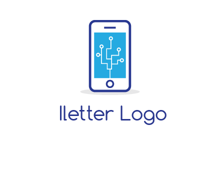 circuit on mobile screen logo