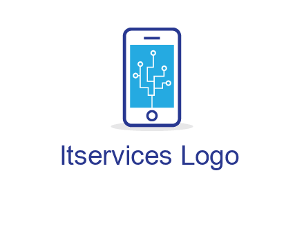 circuit on mobile screen logo