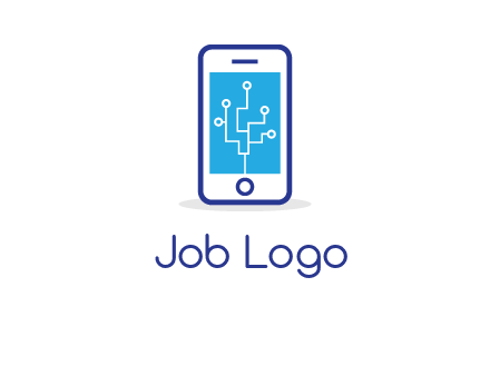 circuit on mobile screen logo