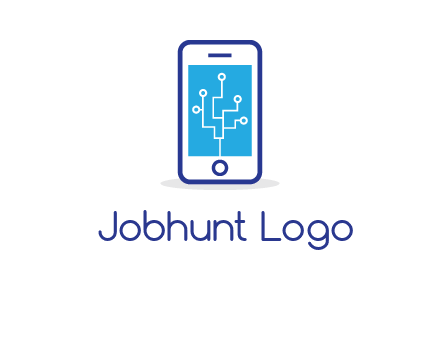 circuit on mobile screen logo