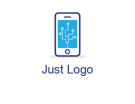 circuit on mobile screen logo