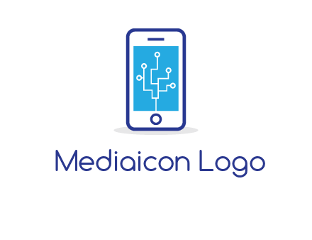 circuit on mobile screen logo