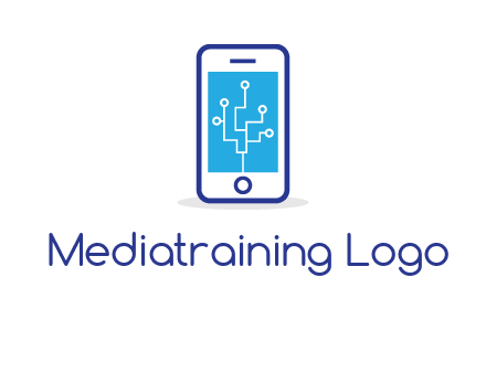 circuit on mobile screen logo