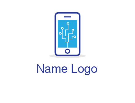 circuit on mobile screen logo