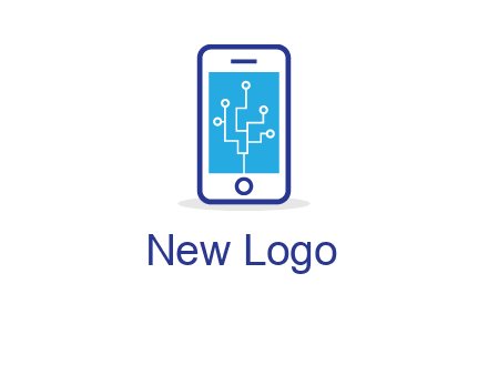 circuit on mobile screen logo