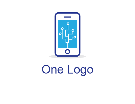 circuit on mobile screen logo
