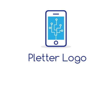 circuit on mobile screen logo