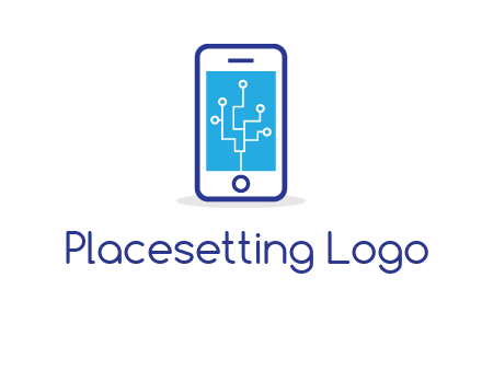circuit on mobile screen logo