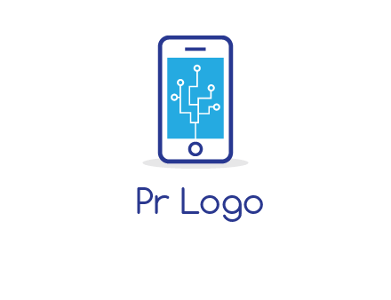 circuit on mobile screen logo