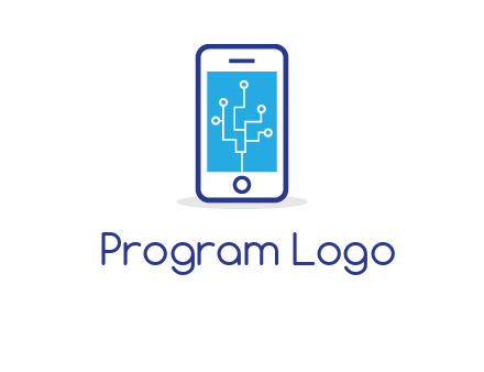 circuit on mobile screen logo