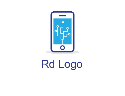 circuit on mobile screen logo