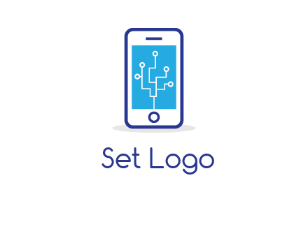 circuit on mobile screen logo